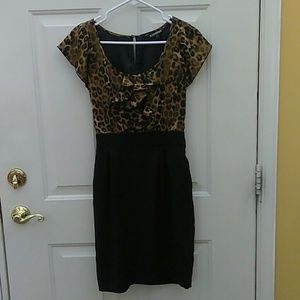 Express Animal Print Ruffle Dress Size 4